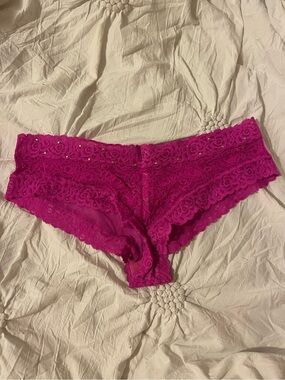 well used panties - victoria’s secret PINK lace underwear